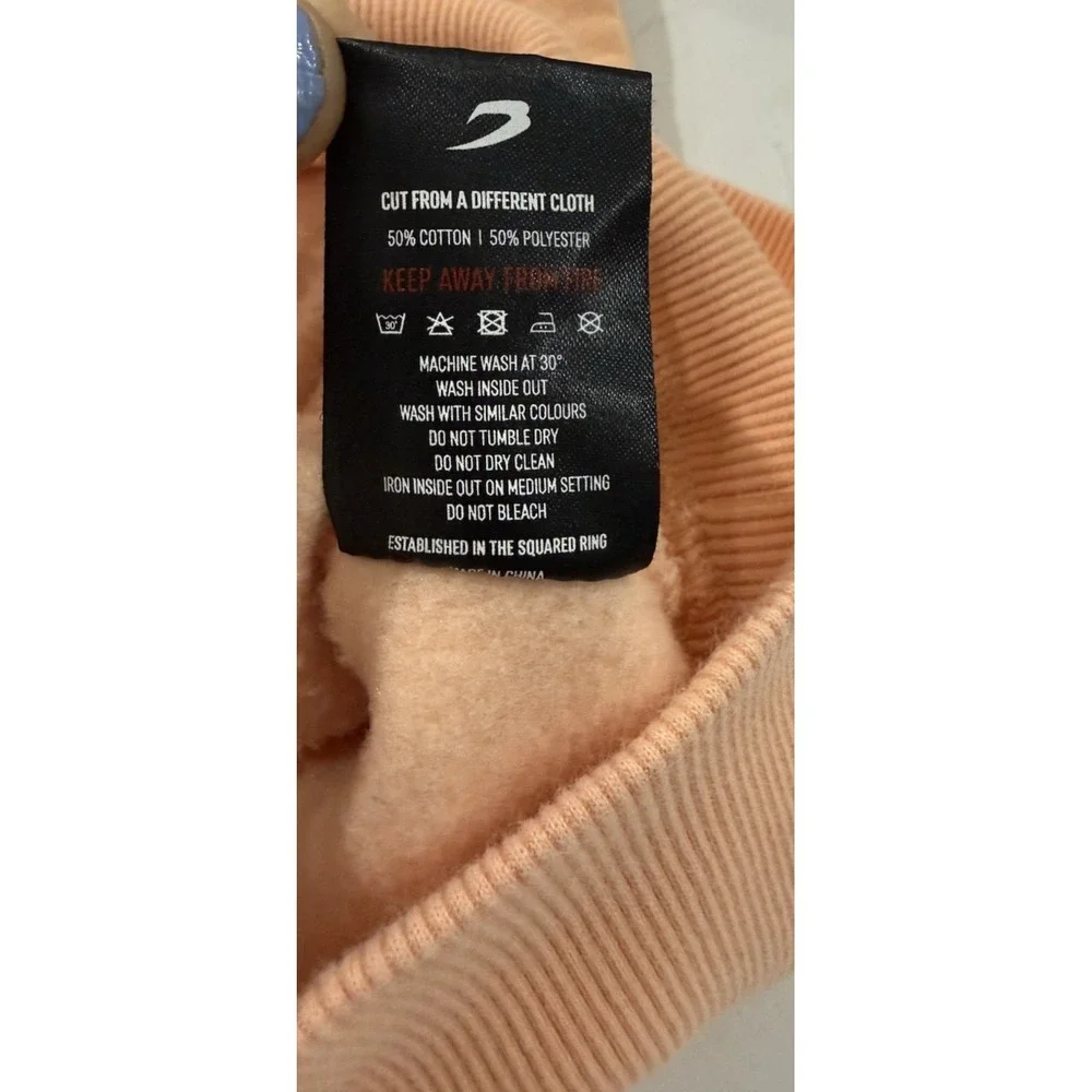 BOXRAW Women's Size Medium Peach Hoodie Sweatshirt Heavyweight Peach EUC